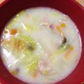 夕飯は６時です's cooksnap of when they made とろとろ白菜のミルクスープ☆母の素朴な味.