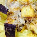 かすみん０９２５'s cooksnap of when they made サツマイモのおかか和え☆レンジde弁当.