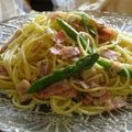 りきちょ0625's cooksnap of when they made アスパラとベーコンのスパゲティ.