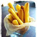 ＊3micha3＊'s cooksnap of when they made 簡単ふわふわ★かぼちゃのスティックパン.