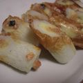 ブンブンたん's cooksnap of when they made ✿たらこふりかけde竹輪の明太子風詰め✿.