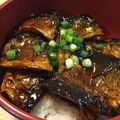 1221まゆ's cooksnap of when they made 秋刀魚の蒲焼き丼.