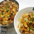 なぉしゃん♪'s cooksnap of when they made 豚生姜焼きを卵でとじて～汁なし豚たま丼♪.