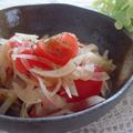 アイスママ's cooksnap of when they made めんつゆでさっぱり✿たまねぎトマトサラダ.
