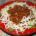 ladyoscar's cooksnap of when they made ✿ひき肉ともやしの甜麺醤炒め✿.
