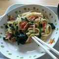 えり．K's cooksnap of when they made ぱぱっと超簡単！ベーコンチーズうどん.