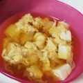 kecomo's cooksnap of when they made 湯葉と豆腐の卵とじスープ.