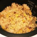 クック923Q84☆'s cooksnap of when they made ツナ・なめたけ・旬の物の炊き込みご飯.