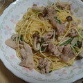 ｔｋG's cooksnap of when they made 豚肉としめじの和風パスタ.