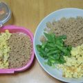 いちごはももか's cooksnap of when they made しっとりそぼろの三色丼☆.