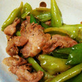 クックGD0TYG☆'s cooksnap of when they made 簡単！豚肉と ししとうの胡麻油で甘辛炒め.