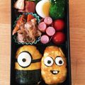 うさそん's cooksnap of when they made ミニオンズ キャラ弁.