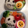ＧＴＲ's cooksnap of when they made ハロウィン☆スケルトンおにぎり弁当.