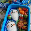 ｍａ＊ｋｏ's cooksnap of when they made おばけちゃんnoラップおにぎり☆キャラ弁.