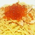 yuipuku's cooksnap of when they made 和えるだけ～鮭といくらのクリームパスタ.