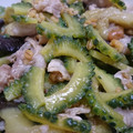 ももっぱれ's cooksnap of when they made ゴーヤとなすのもろみ和え.