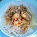 nharumi's cooksnap of when they made 【レンジで簡単】蒸し鶏の中華風どんぶり.