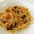 papikun's cooksnap of when they made キノコのナポリタンin食べるラー油.