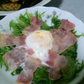 リオレイアリオレウス's cooksnap of when they made 水菜♡♥ベーコンエッグ巣ごもり風.