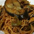 一期一代's cooksnap of when they made トマトジュースでなすとほうれん草のパスタ.