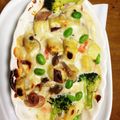 ぷにぷにニャンコ's cooksnap of when they made 鶏肉とブロの味噌クリームマカロニグラタン.
