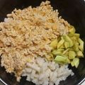 hamanny's cooksnap of when they made ピリ辛３色丼.