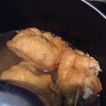 ななorとっと's cooksnap of when they made 残った餃子の具で◆油揚げ巾着スープ◆.
