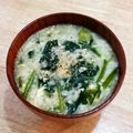 YUZVIO's cooksnap of when they made ほうれん草たっぷりの洋風たまご雑炊☆.