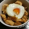 もぐ・ω・くま's cooksnap of when they made 卵のせ☆甘辛鶏ごぼう丼.