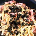 saku39717's cooksnap of when they made しめじとベーコンの和風パスタ.