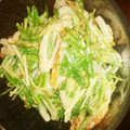 りょぼ's cooksnap of when they made 水菜とちくわの味噌マヨ和え.