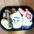 yukimaru95's cooksnap of when they made 妖怪ウォッチウィスパーおにぎり♪キャラ弁.