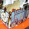 erittu's cooksnap of when they made 立体トーマス型・チョコレートケーキ.