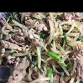 masae0608's cooksnap of when they made 調味料３つ♪豚ニラもやし＆春雨炒め.