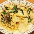 りかなﾁｬﾝ's cooksnap of when they made 鶏ときのこのクリームパスタ*.