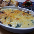 ｸﾏﾘｴ's cooksnap of when they made ほうれん草と鮭のクリームグラタン.