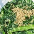 よつぽん's cooksnap of when they made 春菊の味噌マヨ胡麻和え.