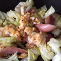 ことえ・∀・'s cooksnap of when they made ソーセージとキャベツの卵炒め中華風.