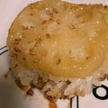 omiso's cooksnap of when they made 蓮根挟みの焼おにぎり☆.