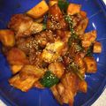 クック8HC8EM☆'s cooksnap of when they made さつま芋と鶏肉のコチュジャン炒め.