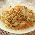 まゆみ母ちゃん's cooksnap of when they made 根菜と大蒜で元気モリモリ和風パスタ.