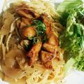 ふ～た's cooksnap of when they made ローソンのグリルチキンで和風パスタ.