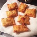 クックASUZ5D☆'s cooksnap of when they made 簡単☆餃子の皮でさつまいもとチーズ包み.