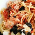 okashilove's cooksnap of when they made レンジでチン！まさかのキムチパスタ！.