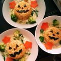 3mamakuma's cooksnap of when they made １人前人参１本分のハロウィンあんかけ炒飯.