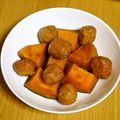 つちかな's cooksnap of when they made メトレで簡単★かぼちゃと鶏団子の煮物.