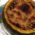 ２５２５セロリ's cooksnap of when they made ハロウィン☆かぼちゃの肉詰めオーブン焼き.