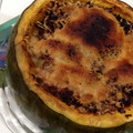 ２５２５セロリ's cooksnap of when they made ハロウィン☆かぼちゃの肉詰めオーブン焼き.