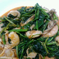 ﾕｷﾕｷfree's cooksnap of when they made エビとほうれん草のオーロラソース炒め.