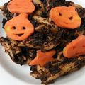 kimimaruo's cooksnap of when they made ハロウィン☆ひじきとオリーブの黒パスタ.